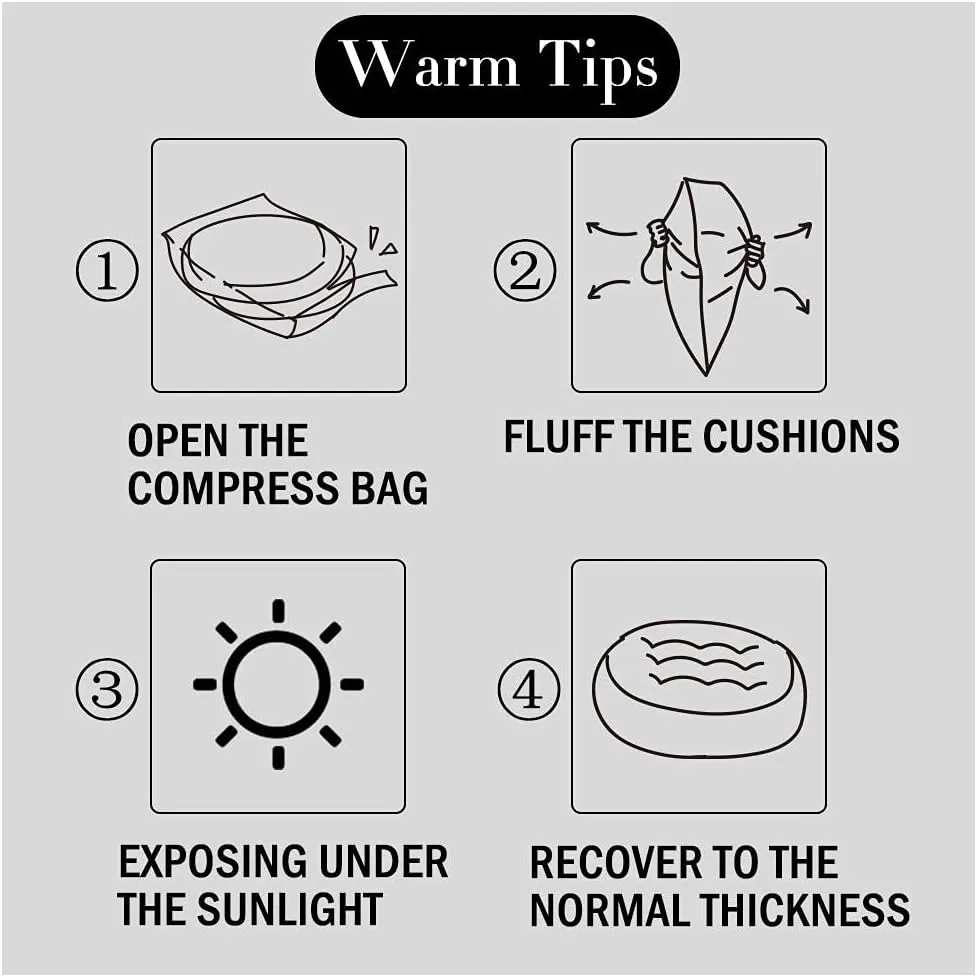 Tiita 18x18 Inch Cushions Chair Pads with Ties, Square Seat Floor Pillows Pad for Outdoor Kitchen Dining Chairs with Ties Set of 2, Black