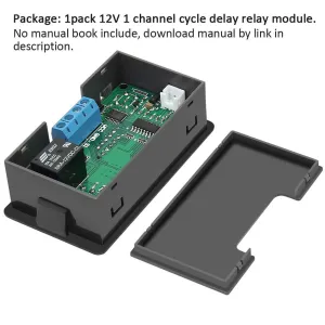 Timer Relay, Icstation DC 12V Time Delay Switch 10A Timer Switch Module Programmable Digital Time Cycle ON-Off Control 0-999s/min/h LED Display Time Relay Switch Module for Light Water Pump Engine