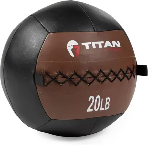 Titan Fitness Soft Leather Medicine Wall Ball Durable, Endurance, Cardio, Core Strength