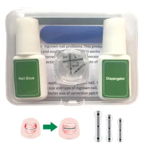 Titanium Alloy Silicone Ingrown Correction Patch Tool,Ingrown Toenail Treatment,Ingrown Toenail Removal Kit,Designed for Curved Nail Repair, nail Corrector,Cuttable Suitable to most sizes,reusable