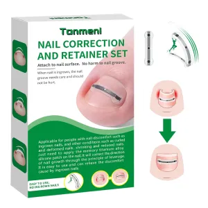 Titanium Alloy Silicone Ingrown Toenail Treatment, Designed for Curved Nail Repair, Ingrown Toenail Corrector, Nail correction tool, Ingrown Toenail Removal Kit,Suitable for Any Toenail Size men woman