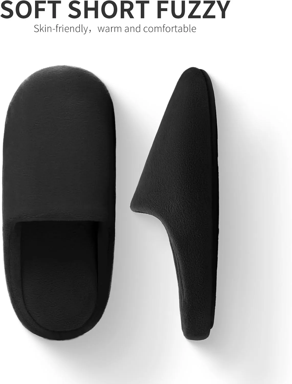 Tlizzz7 3 Pairs Cozy House Slippers - Memory Foam Indoor Bedroom Home Slippers for Women Men, House Slippers for Guests | Short Fuzzy Fluffy House Shoes | Travel Wedding Guest Hotel Spa Slippers |