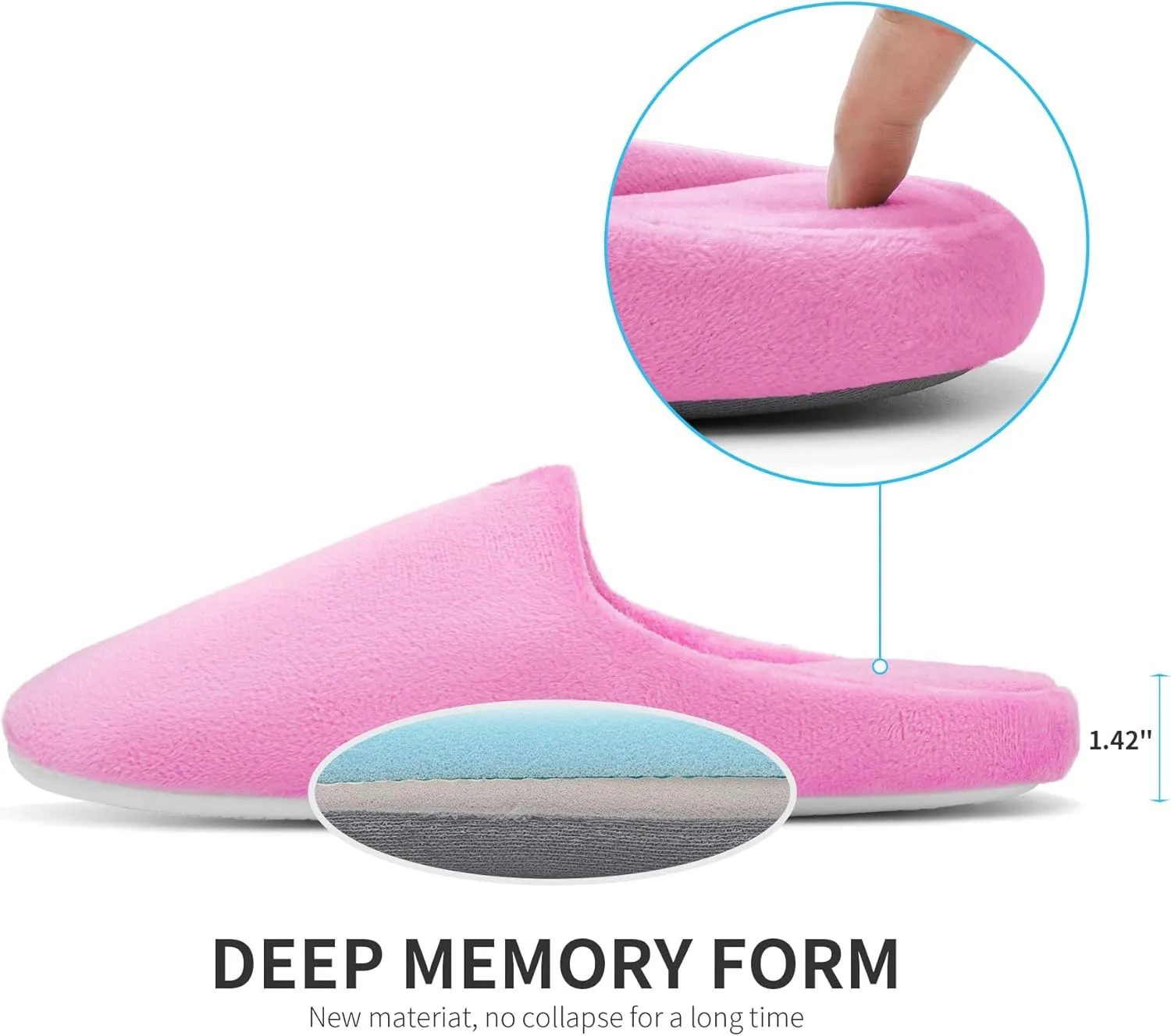 Tlizzz7 3 Pairs Cozy House Slippers - Memory Foam Indoor Bedroom Home Slippers for Women Men, House Slippers for Guests | Short Fuzzy Fluffy House Shoes | Travel Wedding Guest Hotel Spa Slippers |