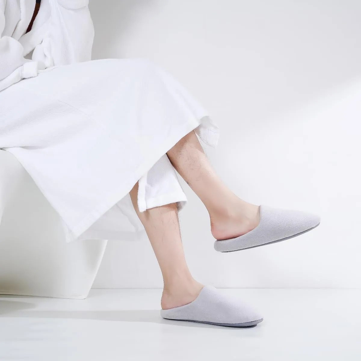 Tlizzz7 3 Pairs Cozy House Slippers - Memory Foam Indoor Bedroom Home Slippers for Women Men, House Slippers for Guests | Short Fuzzy Fluffy House Shoes | Travel Wedding Guest Hotel Spa Slippers |
