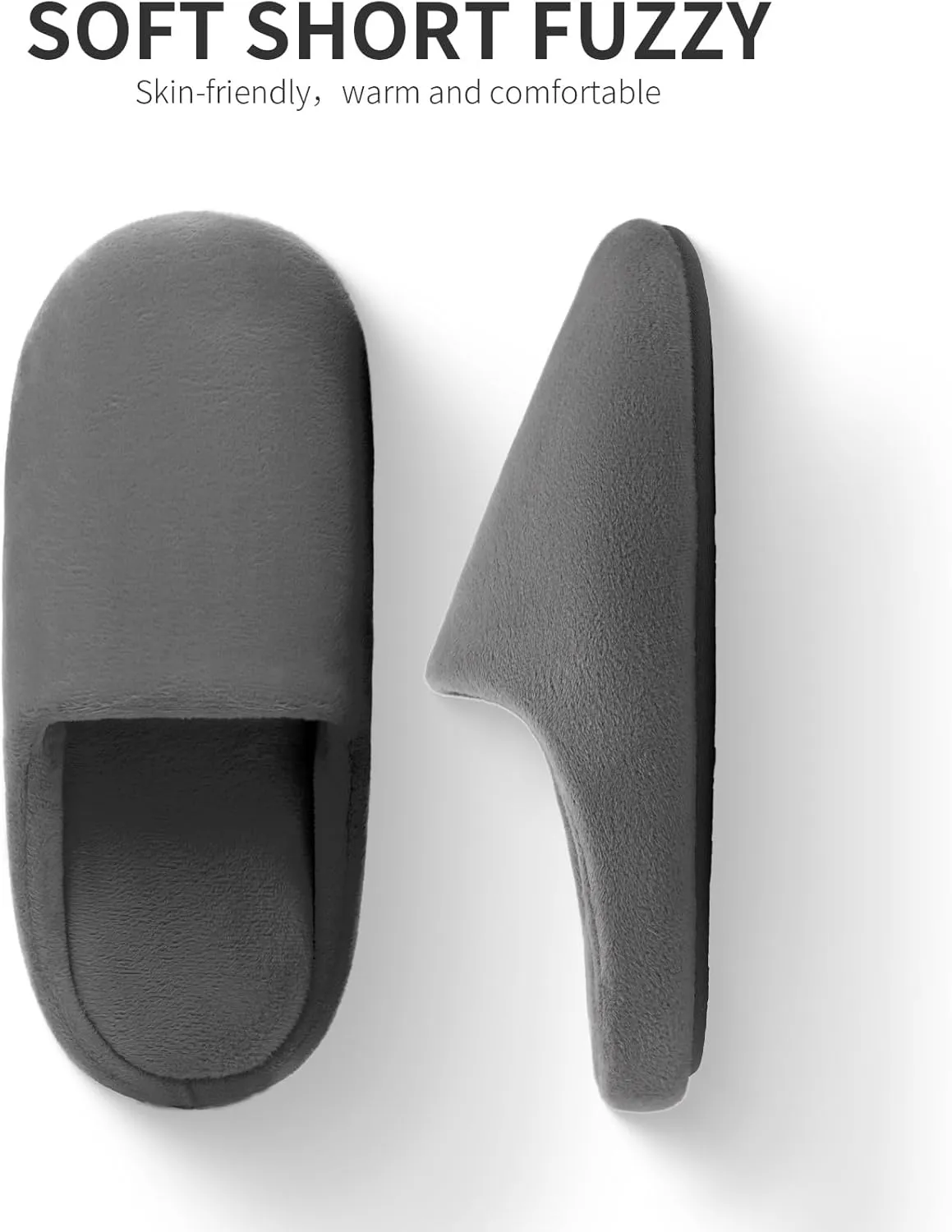 Tlizzz7 3 Pairs Cozy House Slippers - Memory Foam Indoor Bedroom Home Slippers for Women Men, House Slippers for Guests | Short Fuzzy Fluffy House Shoes | Travel Wedding Guest Hotel Spa Slippers |