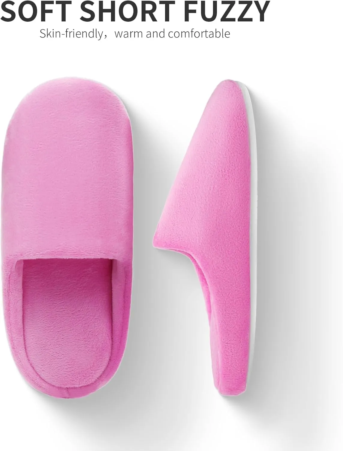 Tlizzz7 3 Pairs Cozy House Slippers - Memory Foam Indoor Bedroom Home Slippers for Women Men, House Slippers for Guests | Short Fuzzy Fluffy House Shoes | Travel Wedding Guest Hotel Spa Slippers |
