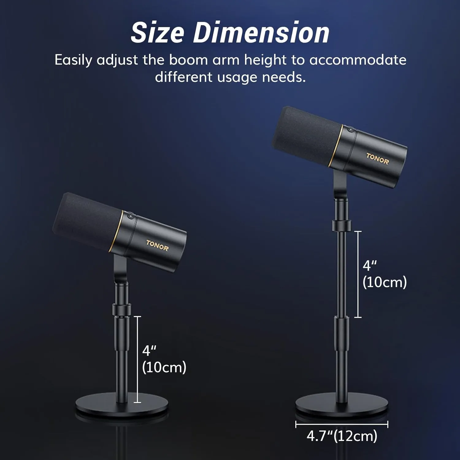 TONOR Dynamic Microphone, XLR/USB Microphone for Podcast, Recording, Streaming, Gaming, XLR Cardioid Studio Mic with Quick Mute, 3.5mm Headphone Jack, Volume Control, Mic with Desktop Stand, TD520