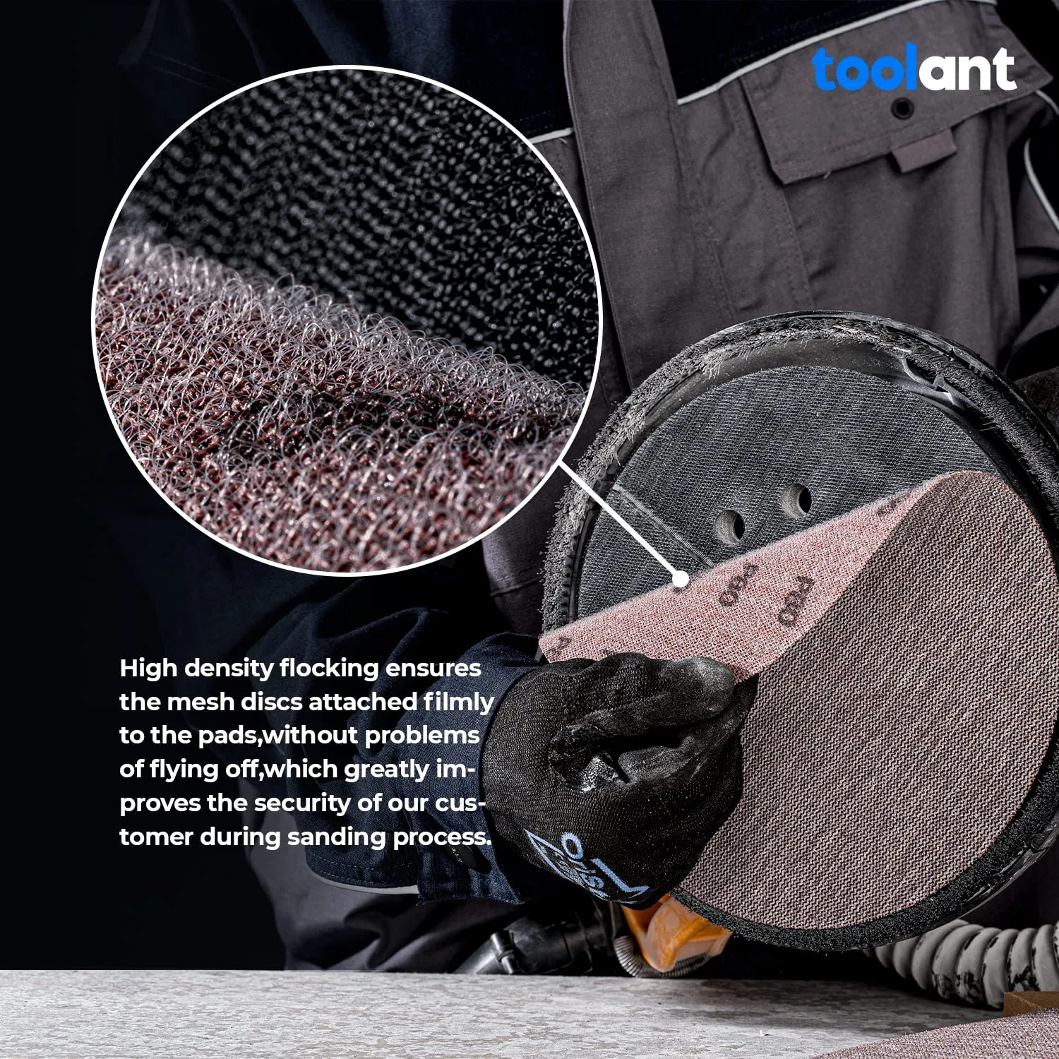 toolant Mesh Abrasive 9 inch Drywall Sander Sandpaper, Dust-Free Hook and Loop Drywall Sanding Disc (80 grit - 10pcs)