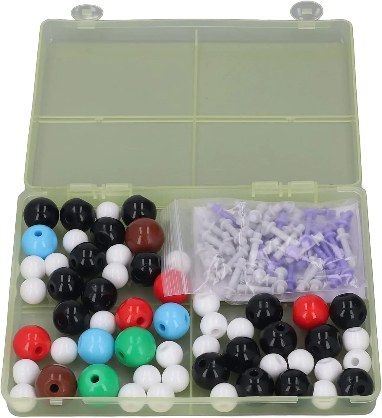 TOPINCN Molecular Model Kit, Organic Molecular Chemistry Set Colorful PP Balls H C O N Cl Br Molecular Structure Model Organic Chemistry Molecule Science for Student and Teacher