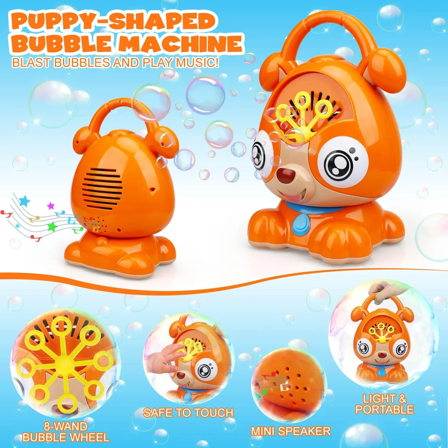 TOY Life Bubble Maker Machine for Kids Outdoor Automatic Bubble Machine 3000  Bubbles/min Bubble Blower Bubble Machine Toys for Toddlers Foam Machine for Indoor Outdoor Birthday Party - Dog Bubble