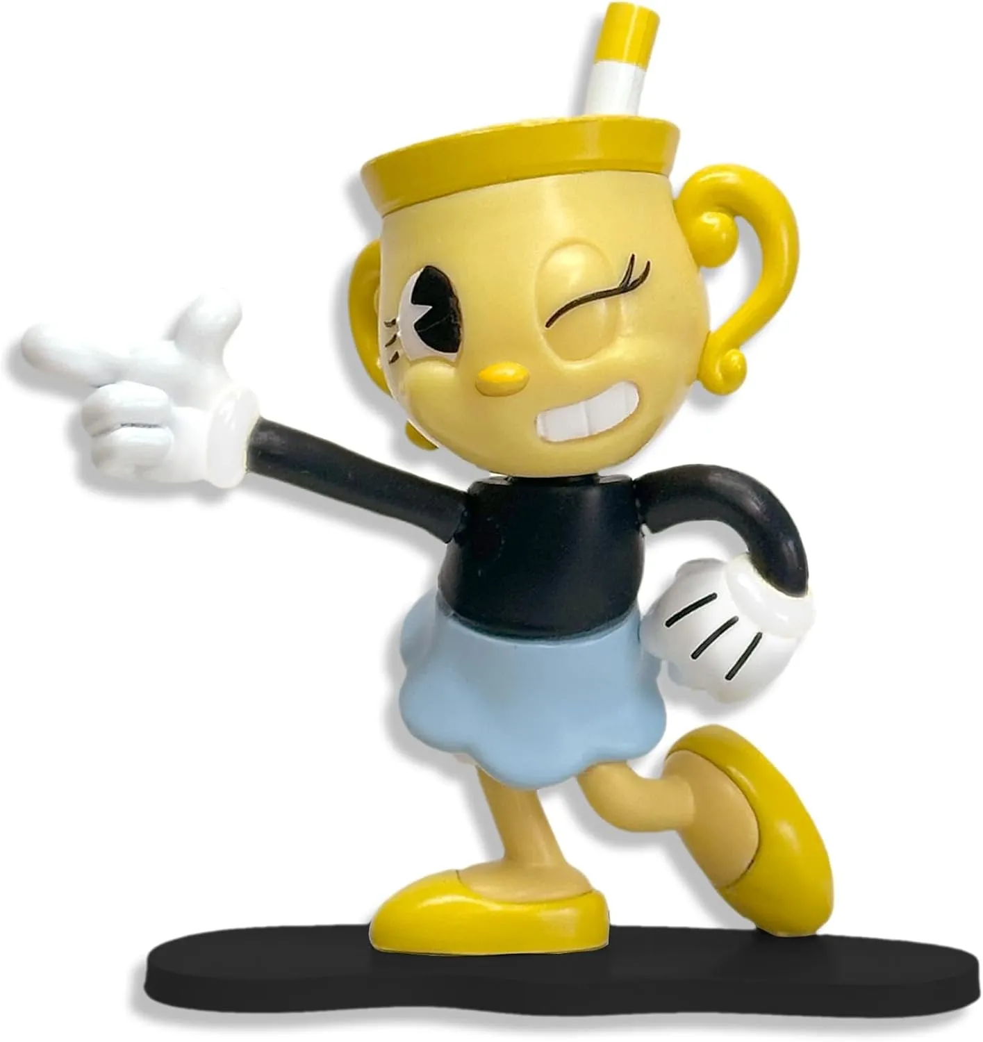 Toynk Cuphead Ms. Chalice Create-A-Figure 3-Inch Mini Adult Figure | Interchangeable Parts for Posing, Customization