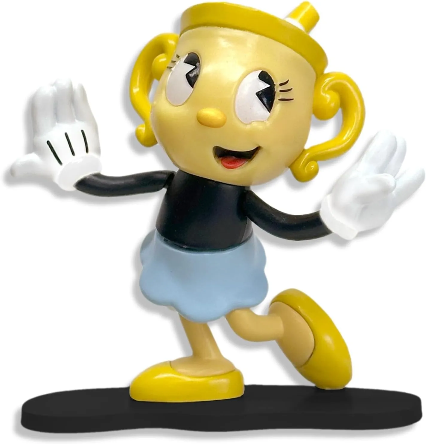 Toynk Cuphead Ms. Chalice Create-A-Figure 3-Inch Mini Adult Figure | Interchangeable Parts for Posing, Customization