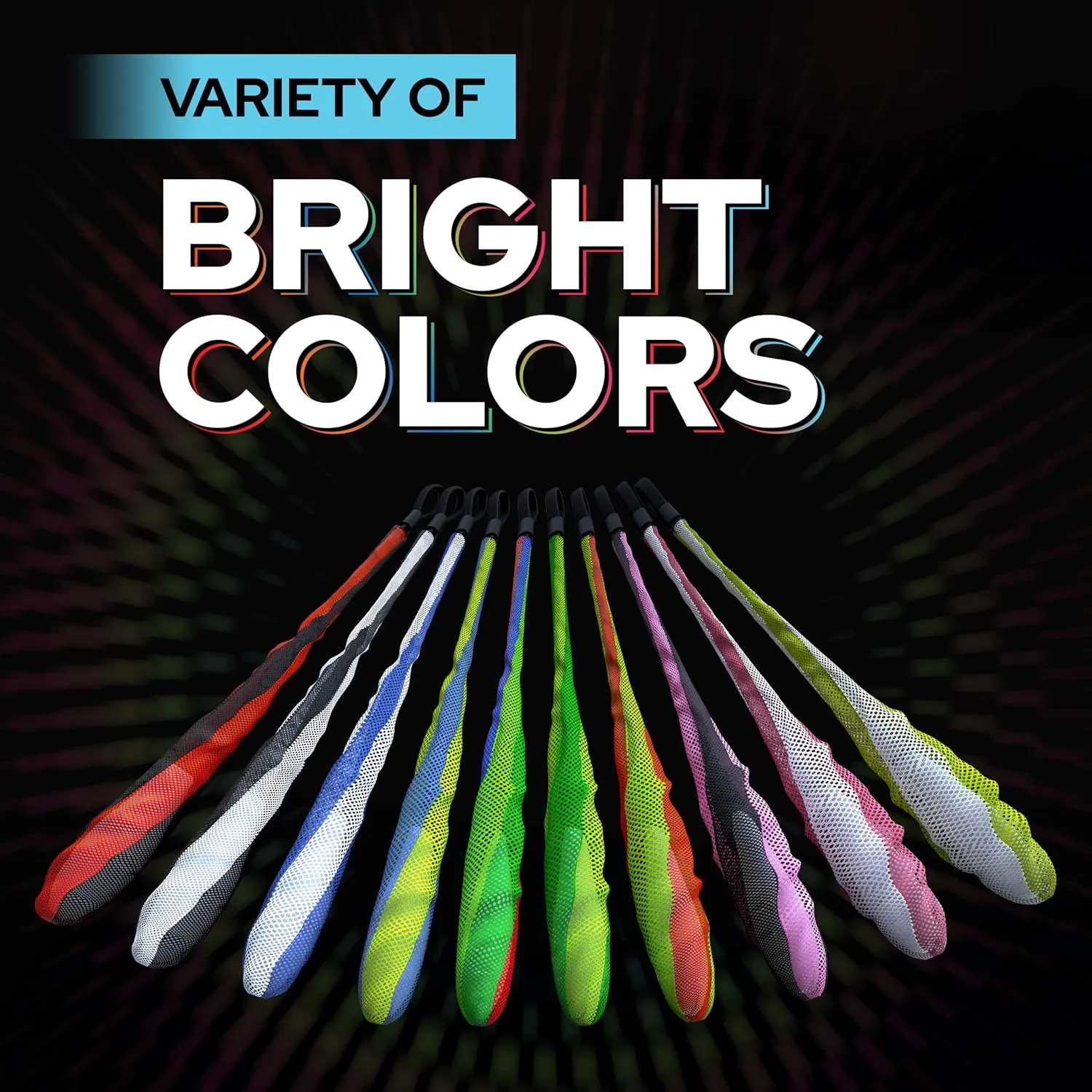 Training Sock Poi Set for Beginners and Professionals, Non Stretch Super Soft Net 5 Colors Available, LED Juggling Ball Props (White - Yellow)