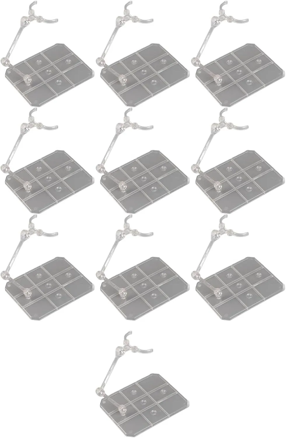 Transparent Acrylic Action Figure Stand 10 Sets Enhance Anime Figure Display and Collection Flexibility with Sturdy Adjustable Bases