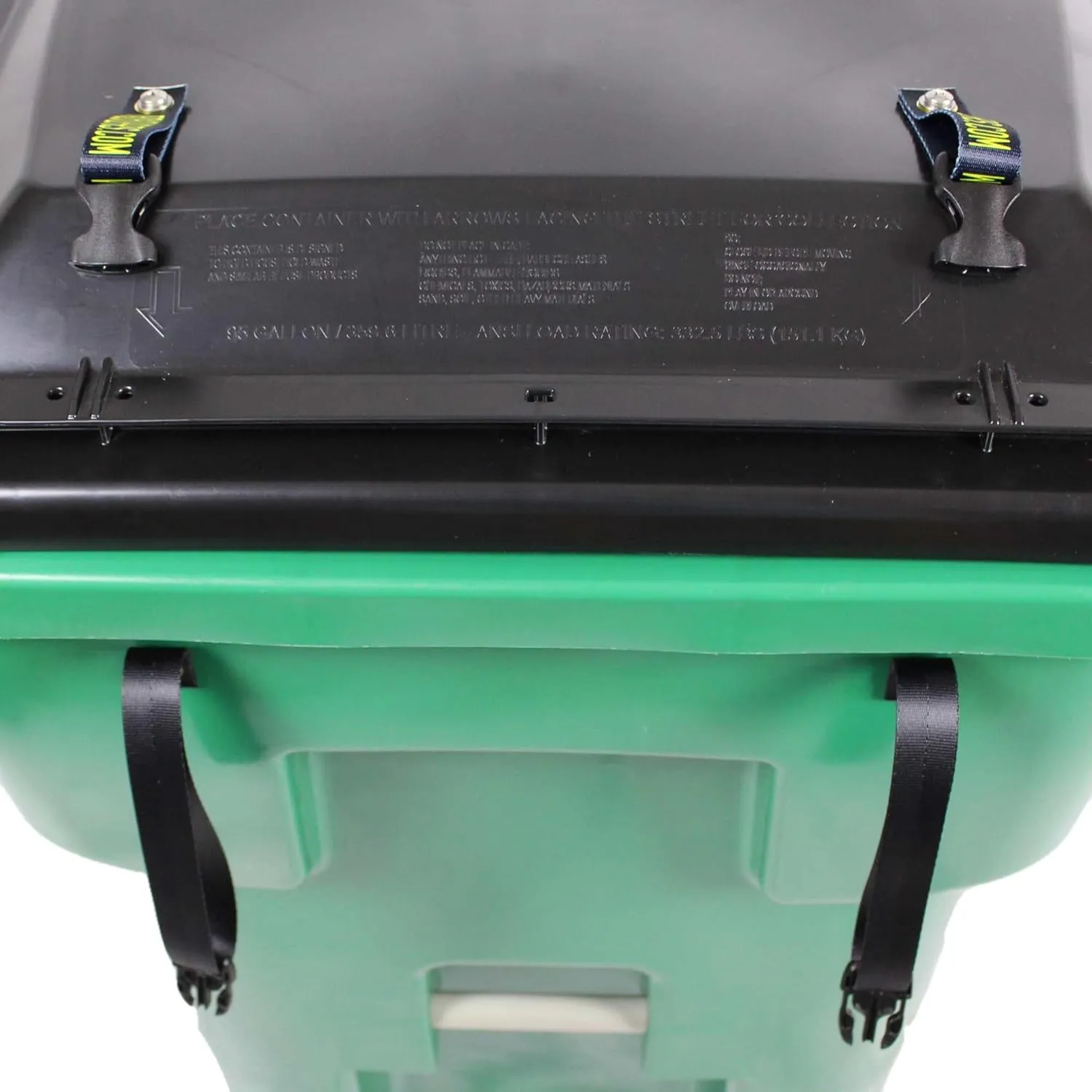 Trash Lock Original Two Strap Lid Lock, Very Secure, Deter Black Bears, Keep Raccoons, and Squirrels Out of Your Trash (Black, Original Two Strap)
