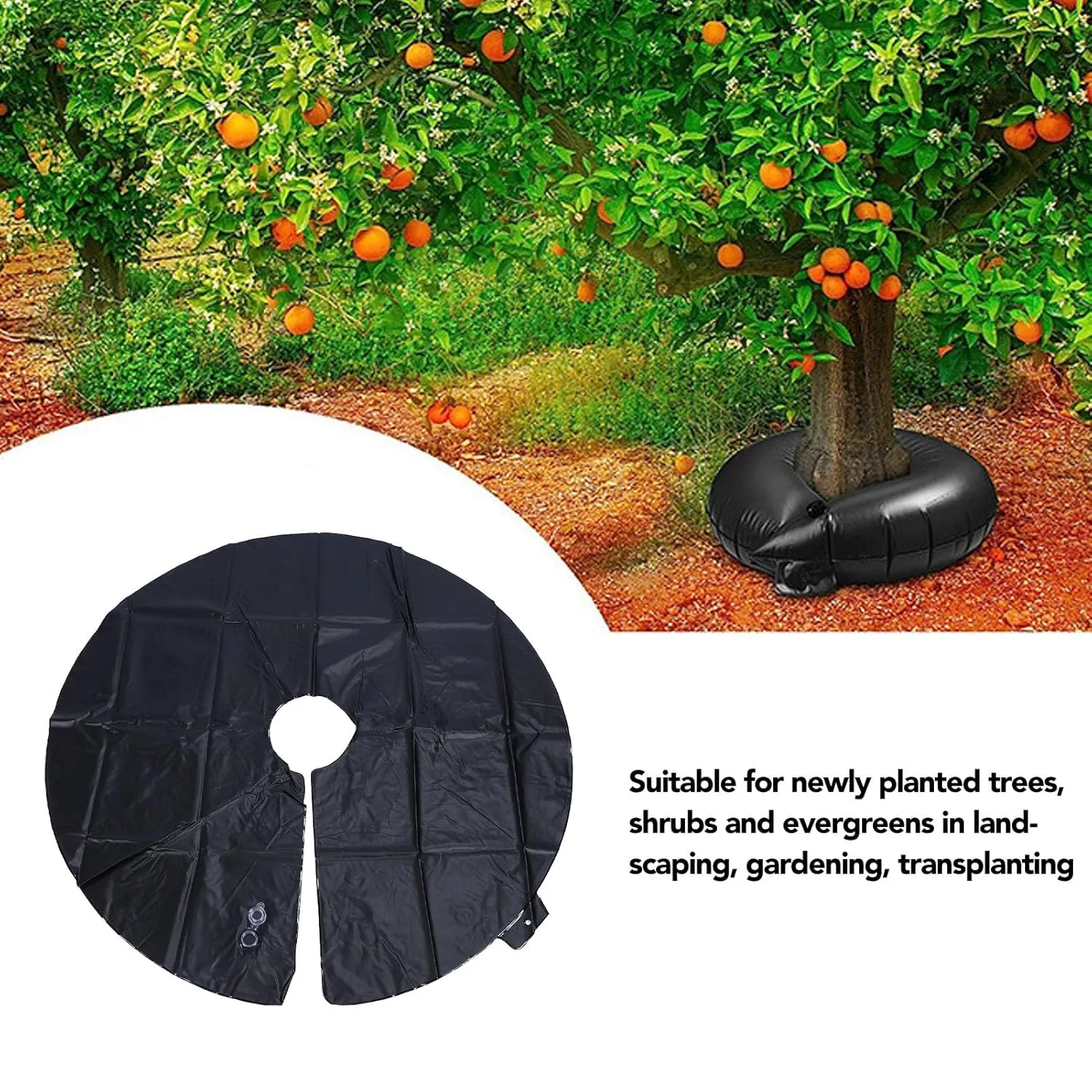 Tree Watering R1 Ng Drought Tolerant Purse Circle Bagging Drought Tree Watering Bag Drought Baggie Gardening Irrigation for Shrubs, Drip Irrigation Kits (Black)