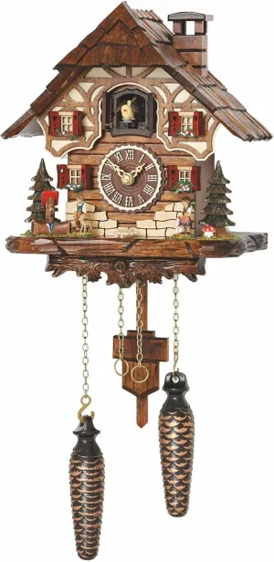 Trenkle Quartz Cuckoo Clock Black Forest House with Music TU 4202 QM