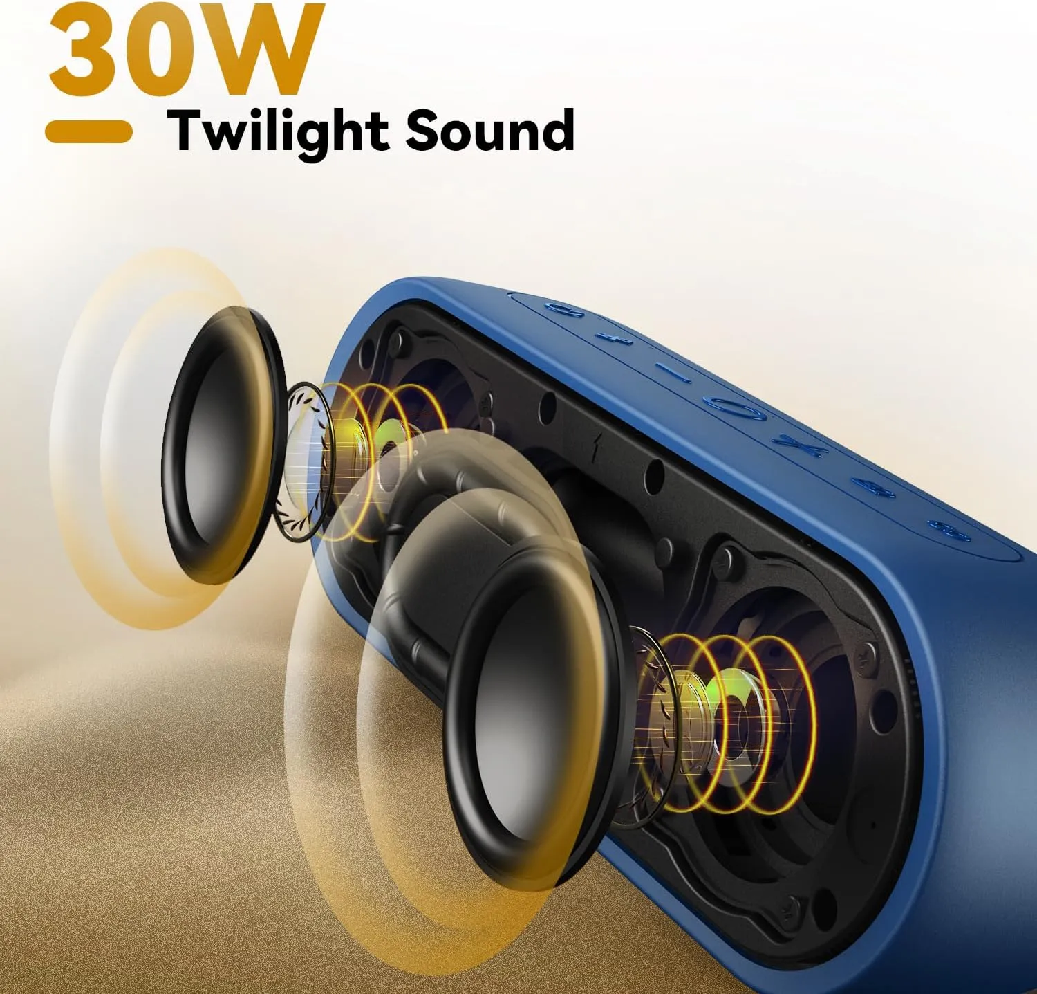 Tribit Portable Bluetooth Speaker XSound Plus 2, Wireless Speaker 30W with XBass, IPX7 Waterproof, 24-Hour Playtime, Stereo Sound, Built-in Mic, Bluetooth 5.3 for Party, Car, Travel(Blue)