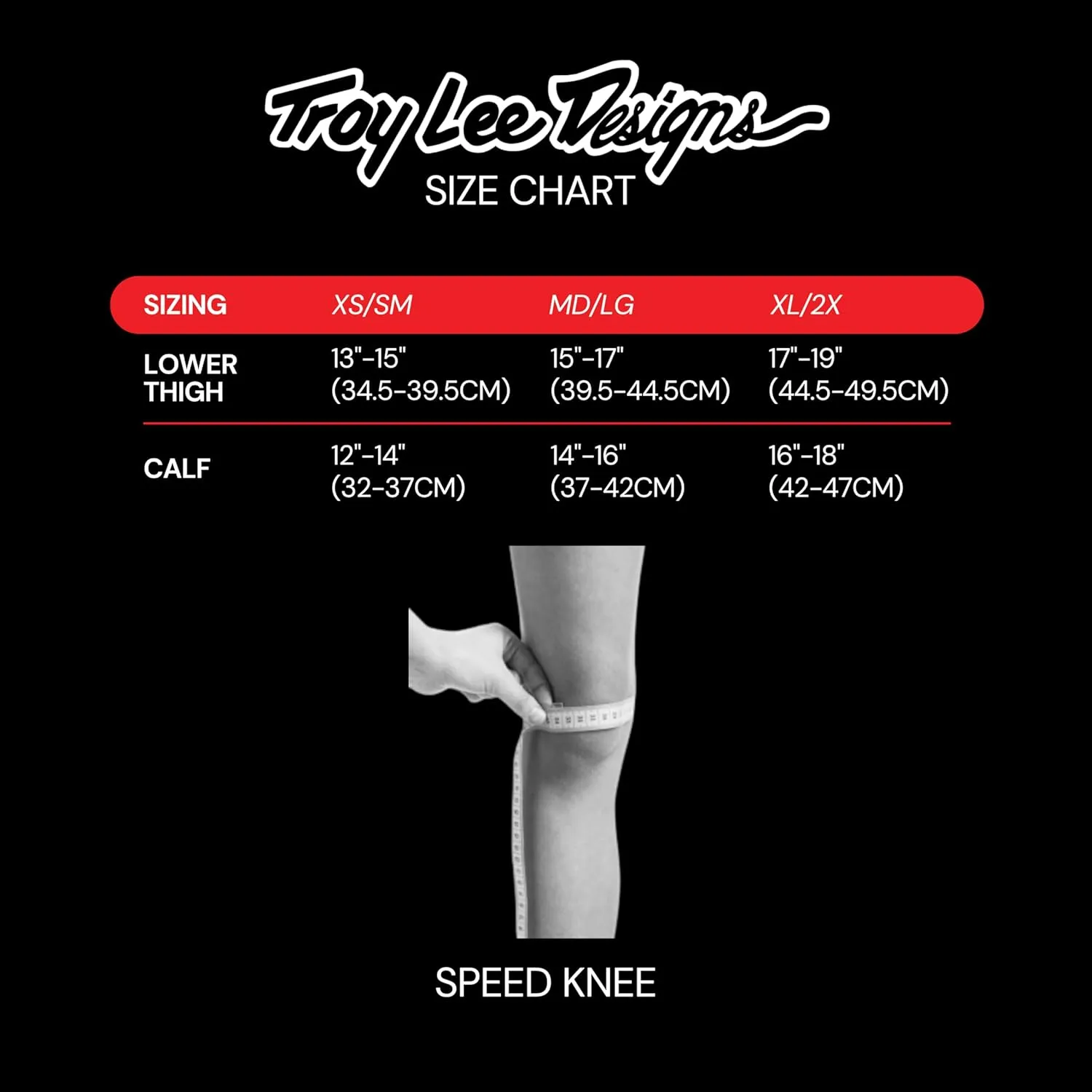 Troy Lee Designs Speed Knee Sleeve; Black MD/LG Adult MD/LG