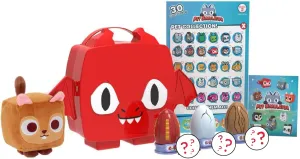 UCC Distributing PET Simulator Series 2 – Exclusive Red Dragon Collector Bundle - Mystery Case w/ 8 Items - Plush & Figure Toys for Kids & Adults -Includes DLC Codes