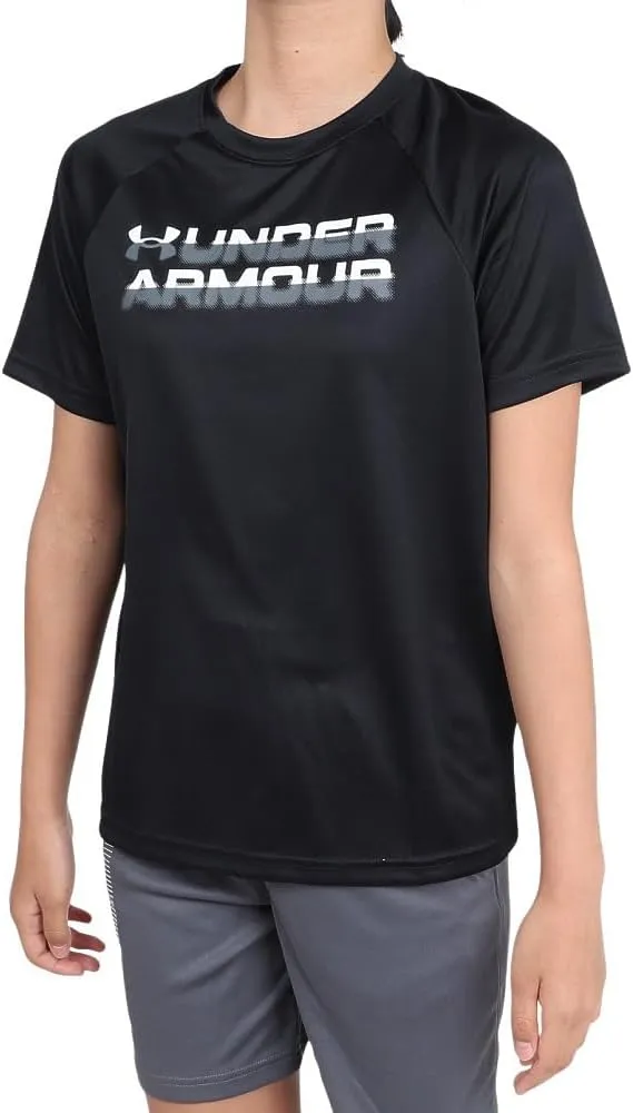 Under Armour Boys' Tech Split Logo Short Sleeve T Shirt