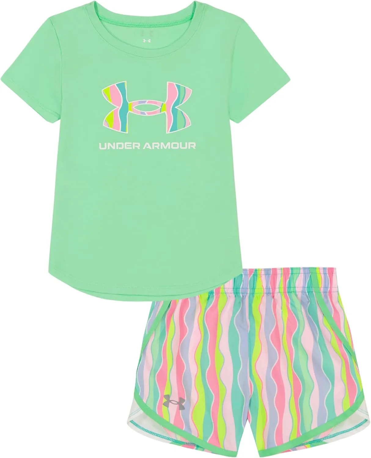 Under Armour girls Outdoor Set, Coordinating Top & Bottom, Pants Or Shorts, Durable Stretch and Comfortable