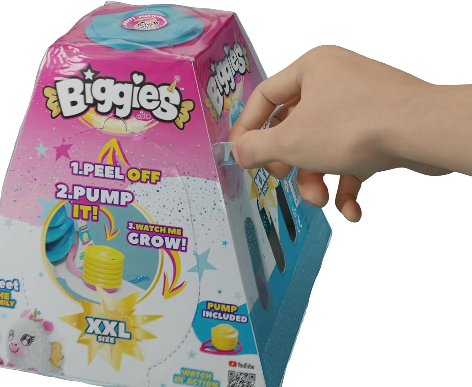 Unicorn Inflatable Plush. Experience Enchantment with Fantasy-Inspired Cuddly Companions. This Giant, Soft, and Squishy Inflatable Toy Comes with a Pump and is Perfect for Ages 3-10, White