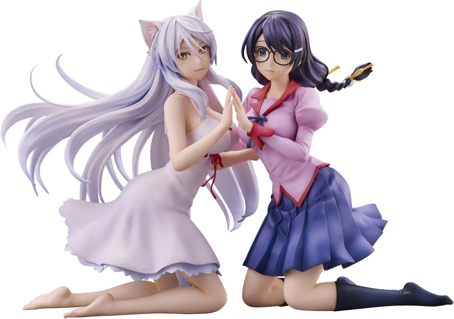 Union Creative-Nekomonogatari Tsubasa Hanekawa 2pk Set Complete Figure