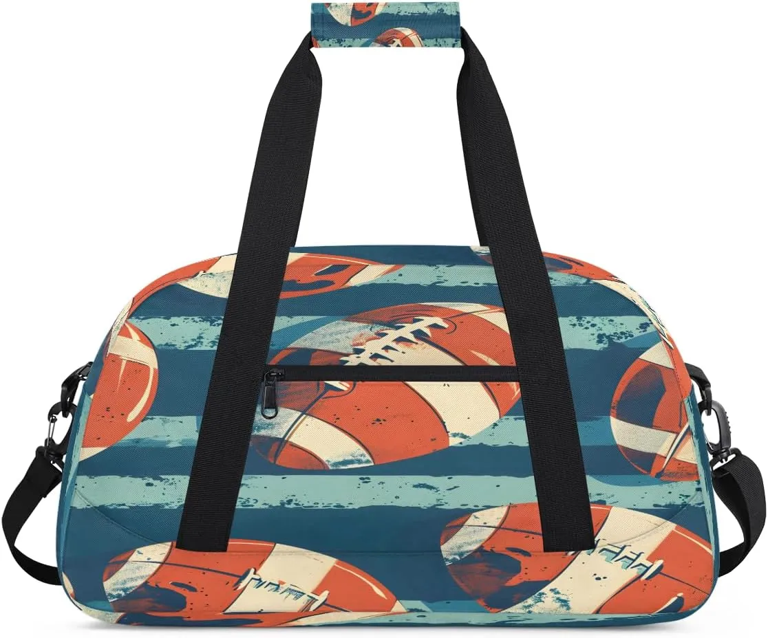 USA Soccer Kids Overnighter Duffel Bags for Boys, Carry-On Size Sports Gym Bag with Front Zipper Pocket for School Practice or Overnight Travel Weekender Sleepover Tote Bag