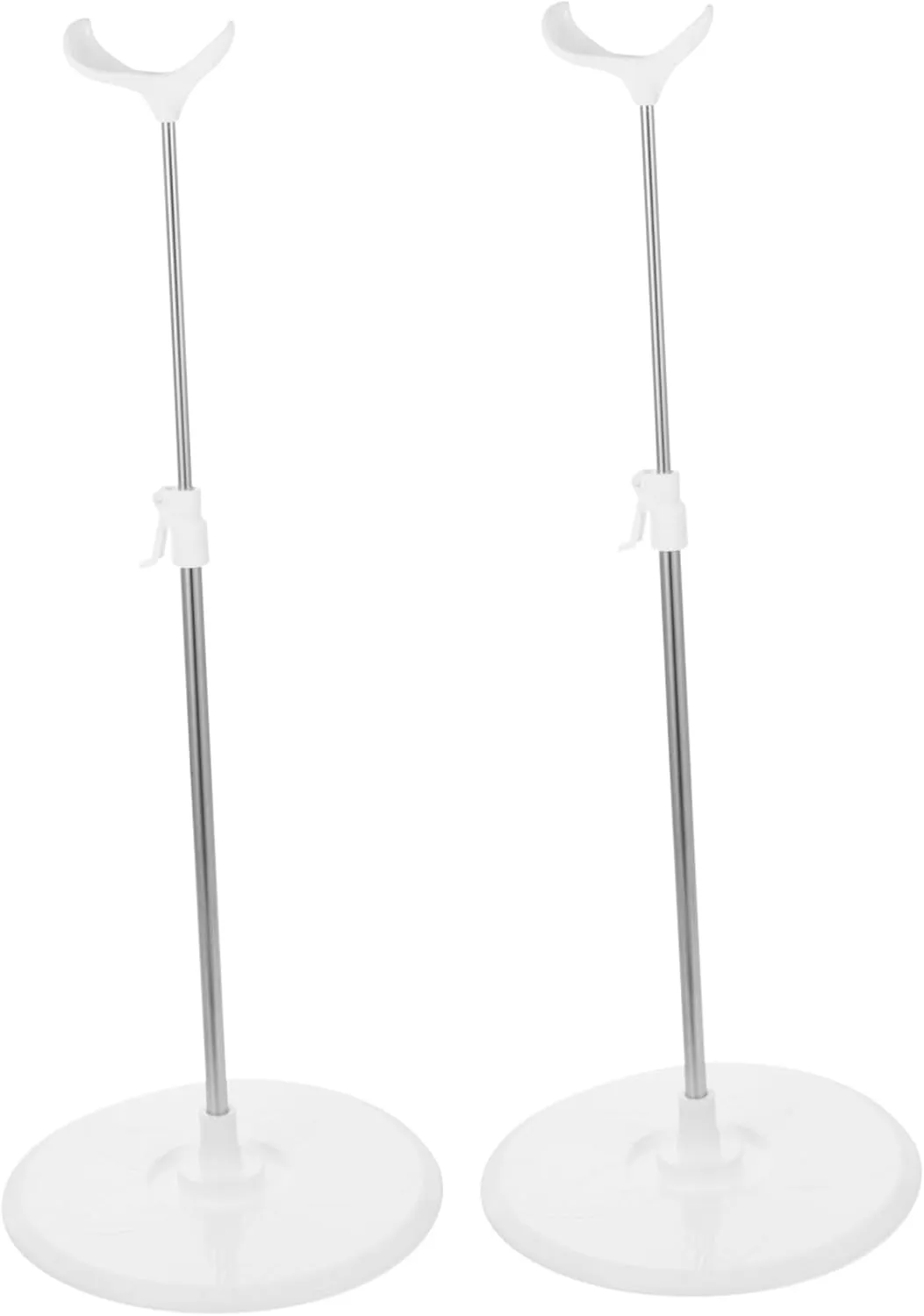 Vaguelly 2pcs Doll Stand Doll Dress Form Mannequin Adjustable Height Doll Holder Action Figure Display Holder Dolls Support Action Figures Mini Card Waist Plastic Standing Frame