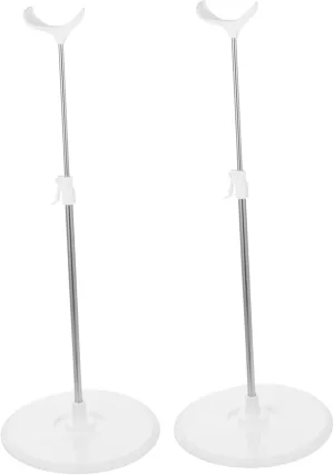 Vaguelly 2pcs Doll Stand Doll Dress Form Mannequin Adjustable Height Doll Holder Action Figure Display Holder Dolls Support Action Figures Mini Card Waist Plastic Standing Frame