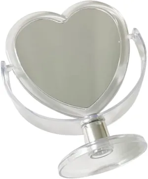 Vaguelly Unique Acrylic Makeup Mirror Heart Shape Design Home Decor for Bedroom Office