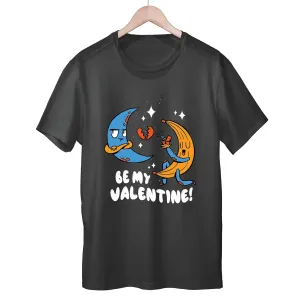 Valentines Day Gift Banana Proposing To Annoyed Moon Astronomical Objects For Astronomy Lovers Men Women Black Multicolor T shirt