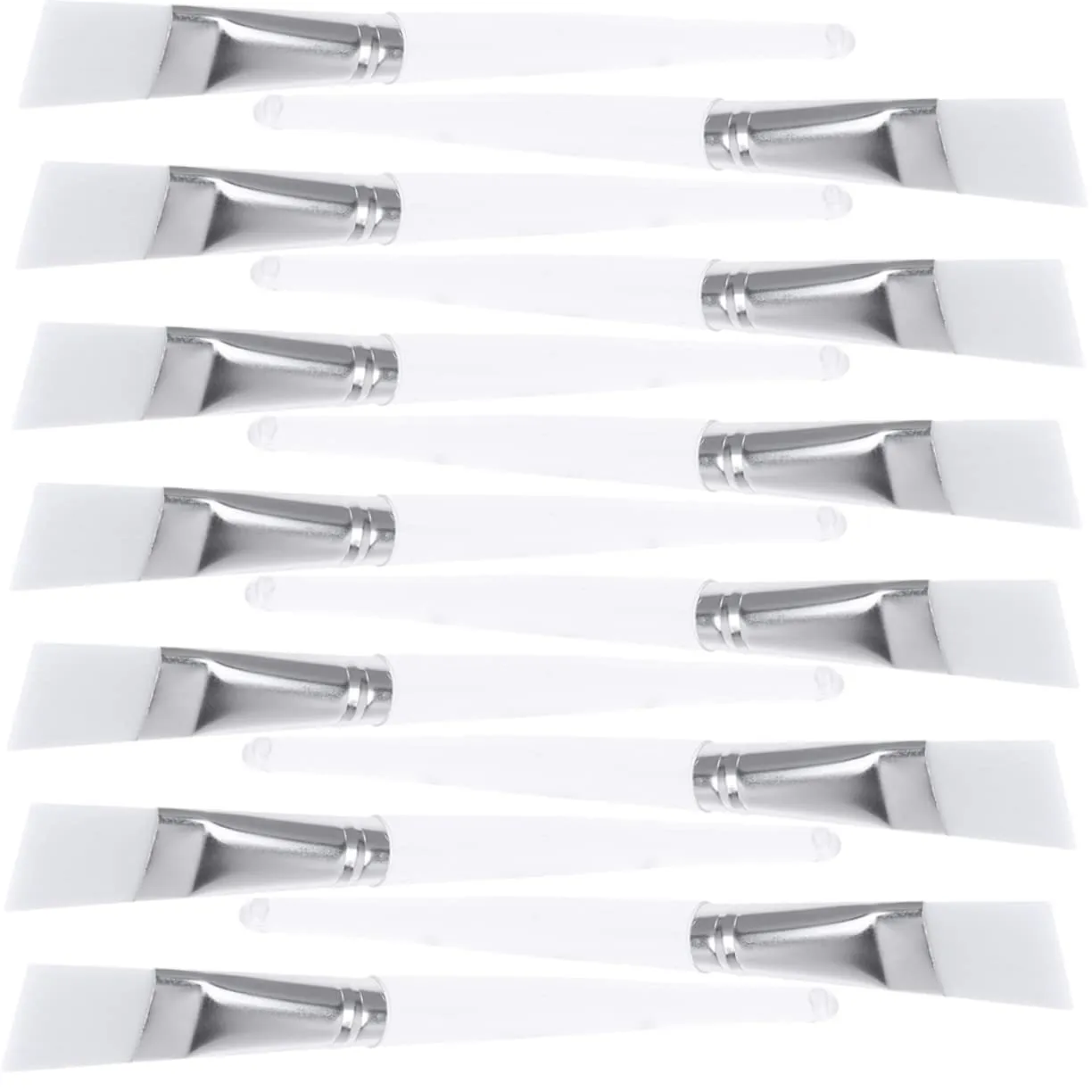 VALICLUD 24pcs Reusable Face Mask Applicators Transparent Bristle Brush for Even Application Home Salon Use Makeup Tool for Beauty Treatments