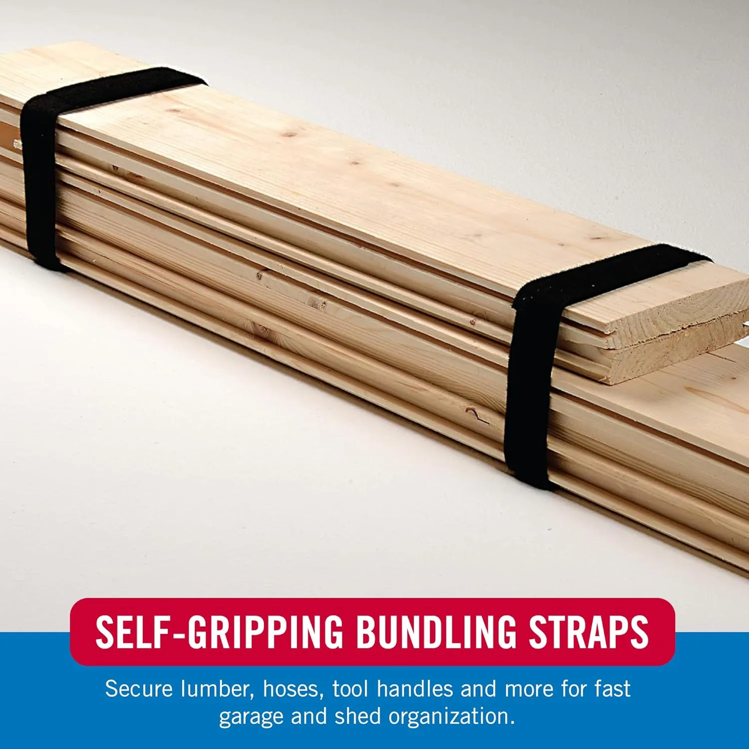 VELCRO Brand Cut to Length Straps Heavy Duty | 45 Ft x 3/4 in | ONE-WRAP Self-Gripping Double Sided Roll | Bundling Ties Fasten to Themselves for Secure Hold, VEL-30834-AMS, Black
