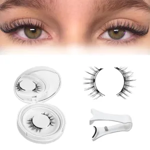 Velleara Magnetic Lashes, 2025 New Reusable Magnetic Eyelashes Natural Look with Applicator (Natural)