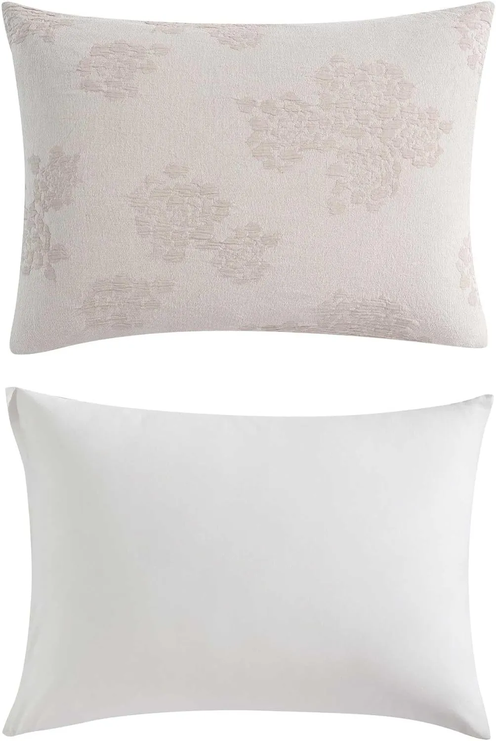Vera Wang - Duvet Cover Set, Soft Bedding Set with Matching Shams, Delicate Floral Design, Chic Room Essentials (Roses Beige, Queen)