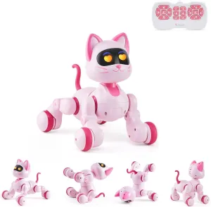 VEVOR Remote Control Robot Cat Toy, RC Cat Programmable Smart Interactive Robotic Pet for Kids with Touch Control, Walking Singing Dancing Robot Toy for 3 Years Old and Up, Boys and Girls