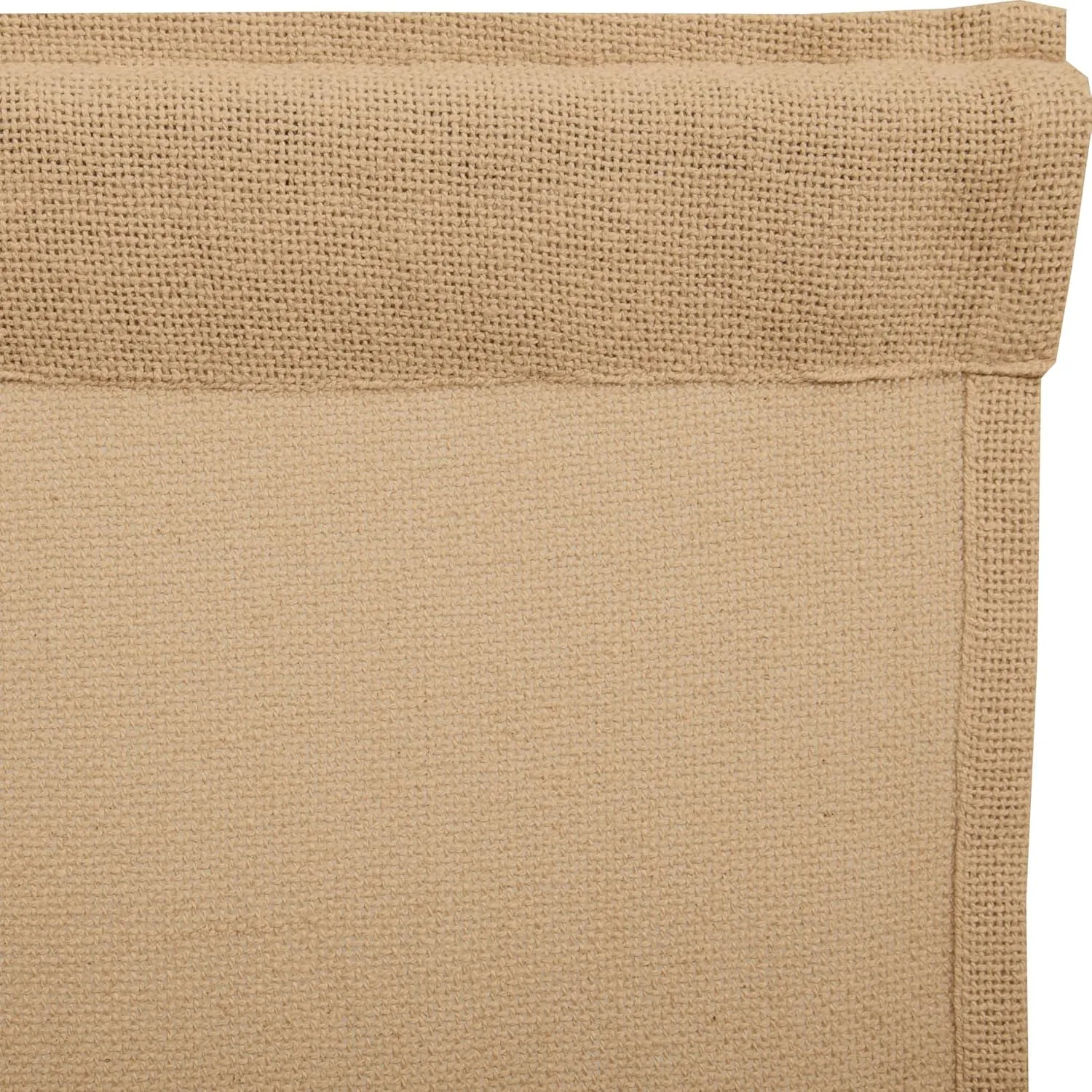 VHC Brands Burlap Natural Farmhouse Primitive Curtains Solid Color Tier Set of 2 36x36