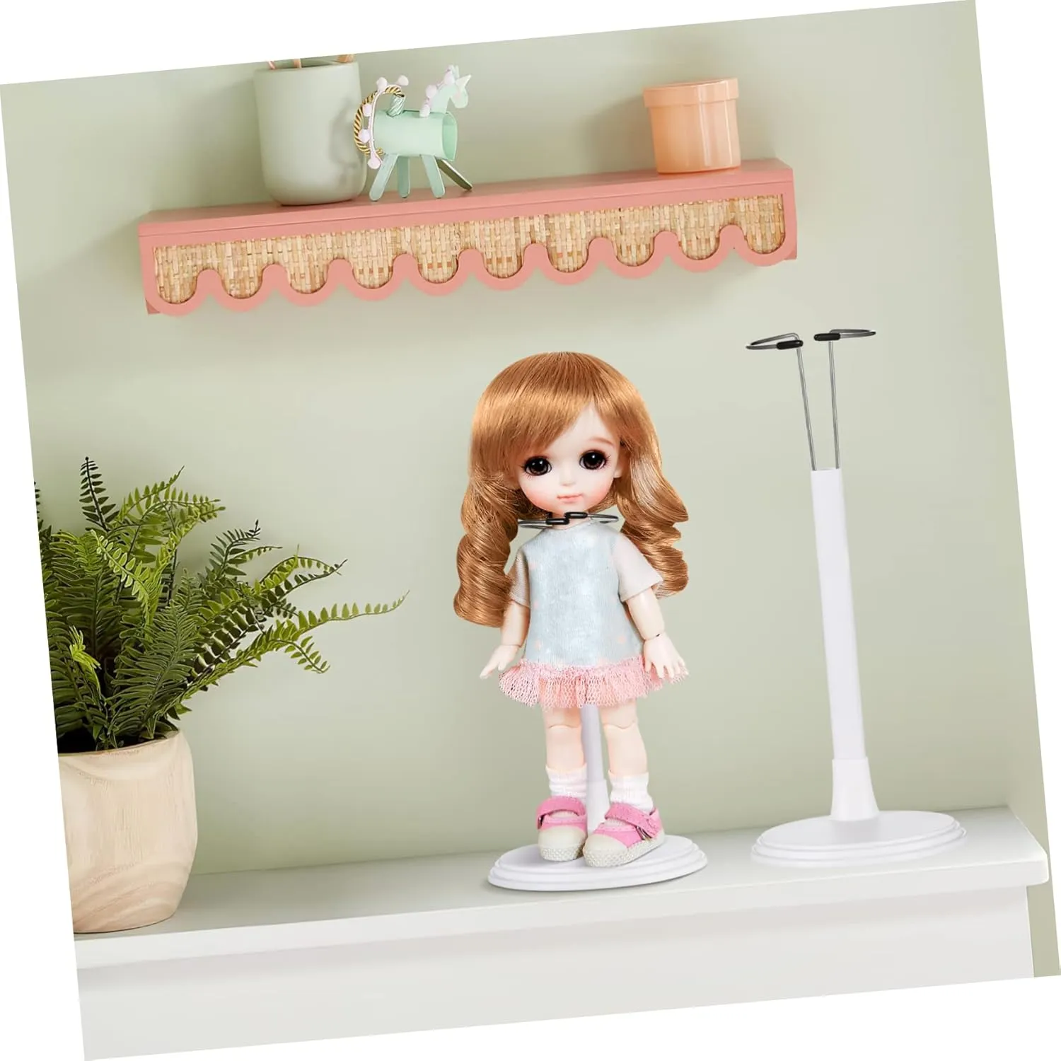 VICASKY 2sets Doll Furniture Stands Doll Storage Racks Action Figure Holders Display Brackets Home Shop 4pcs*2