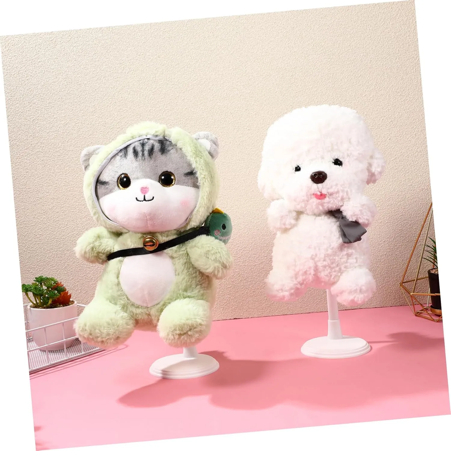 VICASKY 2sets Doll Furniture Stands Doll Storage Racks Action Figure Holders Display Brackets Home Shop 4pcs*2