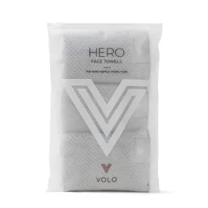 VOLO Hero Luna Gray Face Towel | Reusable Facial Wash Cloths | Makeup Remover & Post Shower Washcloths | Ultra Soft, Absorbent, Gentle, Fast Drying Nanoweave Fabric Face Towels | Microfiber 3PK