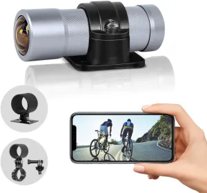 VSYSTO U5X 4K 30FPS Helmet Cam Mini Action Camera Recorder Night Vision Waterproof WiFi Supported 170° Wide Angle Lens with Fisheye Design for Bicycle Motorcycle