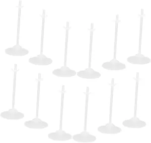 Wakauto 24pcs Doll Support Racks Transparent Action Figure Stands for Secure Display Design for Miniatures Dolls Present for Birthdays Holidays