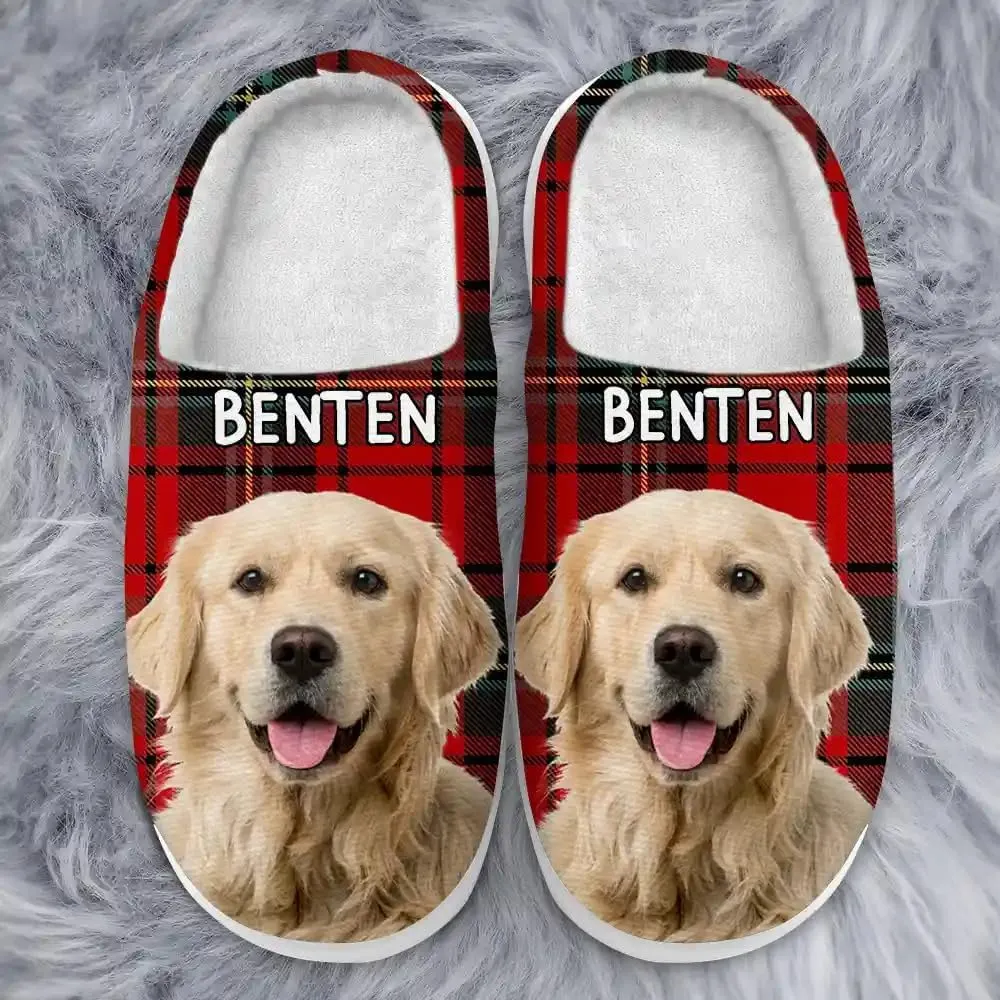 WANDER PRINTS Personalized Fluffy Slippers - Gift For Family, Besties