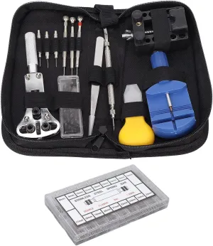 Watch Repair Tool Set, Watch Strap Remover Adjustable Back Case Opener Spring Bar Tool Set Watch Repair Kit for Home Use for Watch Repa
