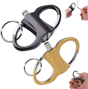 Waterproof Rechargeable Mini Keychain Lighter, Metal Keychain Reusable Survival Lighter for Cars and Houses Outdoor(2b)