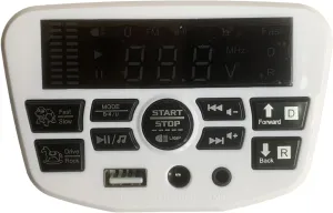 weelye JR1956G Drive12V Children's Electric Vehicle Power Supply Central Control Switch Multi-Function Bluetooth Connection Music Power Display Center Panel Electric Toy Car Replacement Parts