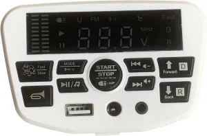 weelye JR1956G Horn12V Children's Electric Vehicle Power Supply Central Control Switch Multi-Function Bluetooth Connection Music Power Display Center Panel Electric Toy Car Replacement Parts