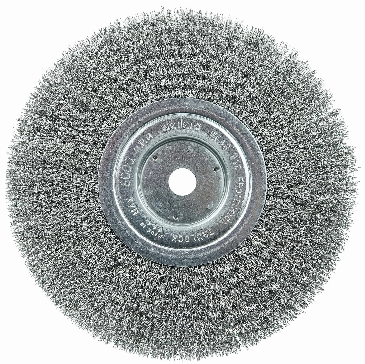 Weiler 01165 8" Narrow Face Crimped Wire Wheel, .0118" Steel Fill, 5/8" Arbor Hole, Made in The USA (Pack of 2)
